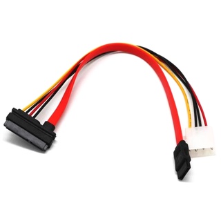 R* อะแดปเตอร์สายเคเบิลข้อมูล 15 Pin+7 Pin 4 Pin Molex เป็น Serial ATA