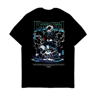 เสื้อยืดโอเวอร์ไซส์เสื้อยืด ลายการ์ตูนอนิเมะนารูโตะ Kizaru KAKASHI HATAKES-3XL