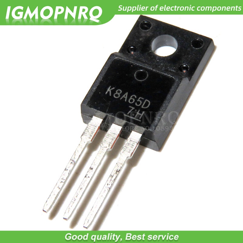 10PCS K8A65D TK8A65D 650V 8A 45W LCD MOS FET TO-220F 100% ใหม่