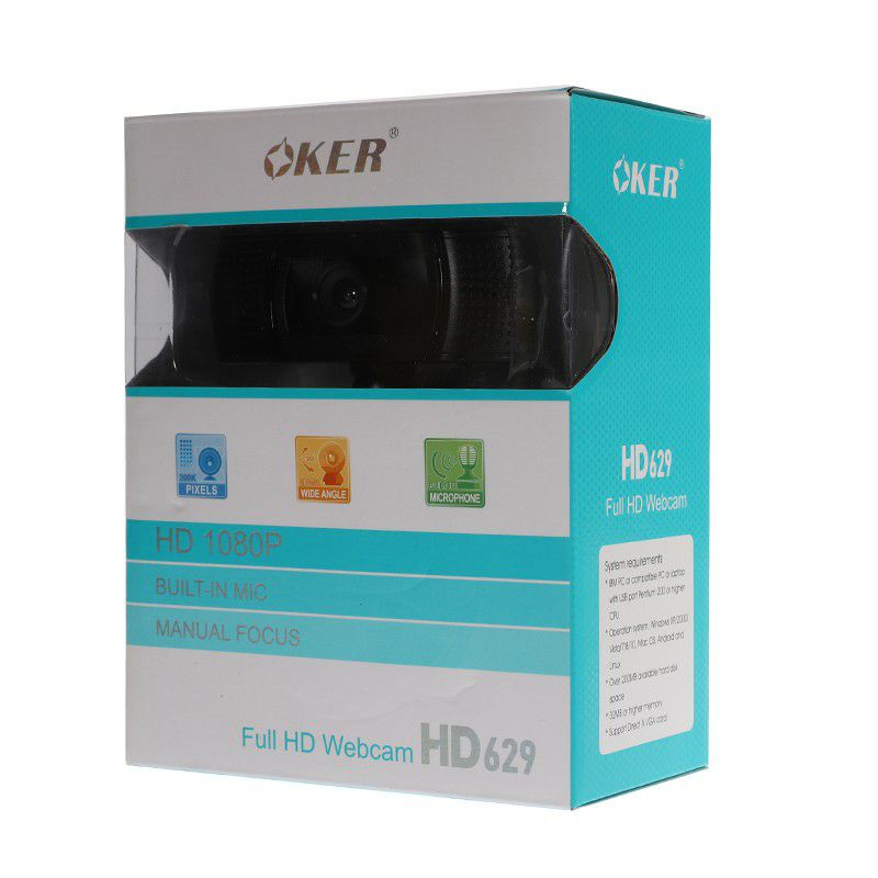 กล้องเว็บแคม OKER WEBCAM HD629 1080P สินค้ามีพร้อมจัดส่งทันที ไม่ต้องรอนาน