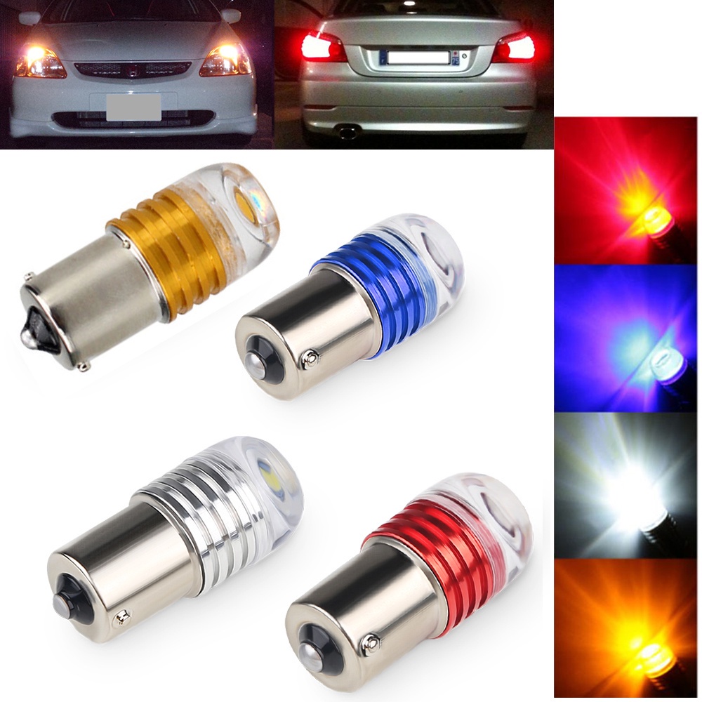 หลอดไฟเบรกท้ายรถยนต์ led 1156 ba15s 1157 bay15d 12v p21 5w สีขาว สีแดง สีเหลือง 1 ชิ้น