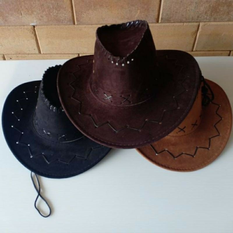 🔥 มีเก็บปลายทางค่ะ 🔥ผู้ชายแฟชั่นสไตล์คาวบอยหมวกท่องเที่ยวฤดูร้อน Cowgirl คาวบอยราคาถูกราคาส่ง