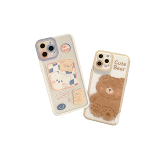 Realme C21Y 8i C25 C25S C12 C11 C25Y C15 5i 7 7i C3 C17 5 5S 6i C21 C20A C20 Luxury Cute Bear Shockproof Soft Cover