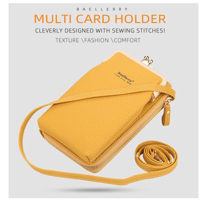 TS169 Sling Bag Original Baellerry Vertical Womens Sling Wallet Bag - ล่าสุดสีชมพู Cool Mens Sling B