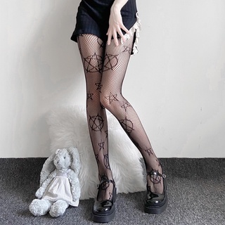 🔥Sale🔥ถุงน่องลายวงแหวนดาว Socks Tights Gothic พร้อมส่ง