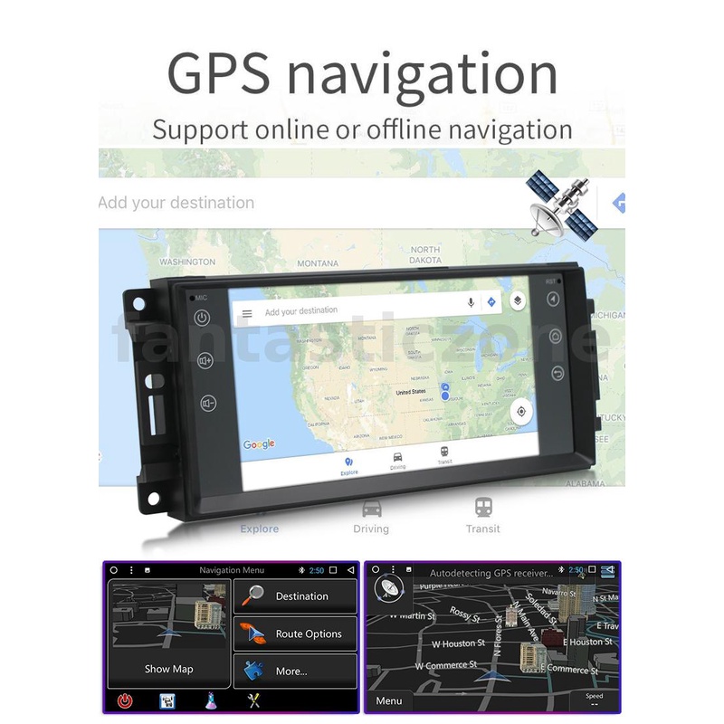 Fantasticzone❤ วิทยุนําทาง GPS 2 din Android 7 นิ้ว สําหรับรถยนต์