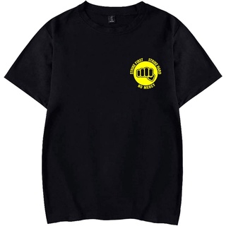 Emilyle เสื้อยืดแขนสั้น พิมพ์ลาย Novelty Tee No Mercy สีเหลือง สําหรับผู้ชาย และผู้หญิงสามารถปรับแต่งได้