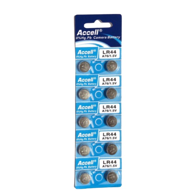 ☢☾ถ่านกระดุม Accell เบอร์ Lr44 / 1 แผง 10 ก้อน - charles2020brown ...