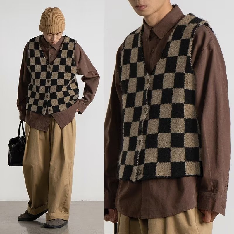 【M-3XL】เสื้อโค้ท เสื้อกั๊กลําลอง ผ้าถัก สไตล์ญี่ปุ่น โอเวอร์ไซซ์ คุณภาพสูง แฟชั่นสําหรับผู้ชาย และผู้หญิง