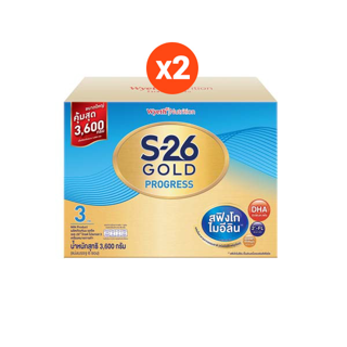 โปรโมชั่น : ยกลัง S-26 Gold Progress นมผง เอส-26 โกลด์ โปรเกรส สูตร 3 ขนาดใหม่ 3600 กรัม