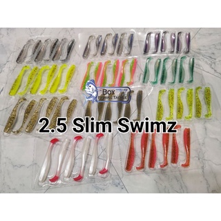 เหยื่อล่อปลา แบบนุ่ม หางตัว T พลาสติค Umpan Siakap Haruan Clone Zman Slim Swimz 7 ซม. 2.5 กรัม TPE 10X STRONG