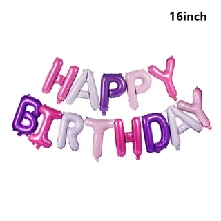 ลูกโป่งฟอย​ อักษร วันเกิด HAPPY BIRTHDAY ขนาด 16 นิ้ว รหัส BALLON-001