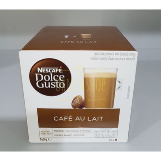 CAFE AU LAIT Nescafe Dolce Gusto กาแฟแคปซูล 1 กล่อง 16แคปซูล สำหรับเครื่องทำกาแฟของ Dolce Gusto เท่านั้น