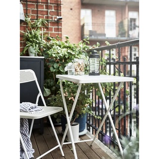เก้าอี้ ทอร์พาเรอ โต๊ะ โต๊ะพับได้ เก้าอี้พับได้ TORPARÖ Table white foldable 70x42 cm Chair foldable