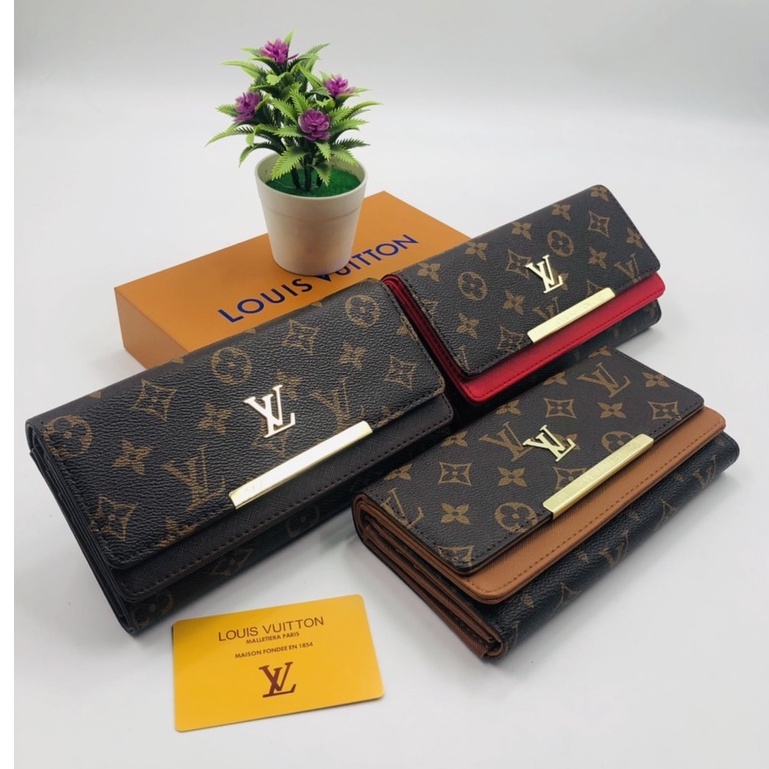 กระเป๋าตางค์ใบยาว ผู้หญิง หลุยส์ ขนาด"ยาว 7.5 x สูง 5"มาใหม่งานดี งานตรงปก พร้อมส่ง