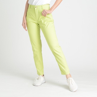 Guy Laroche กางเกงขาวยาว กาง﻿เ﻿กงผู้หญิง Lemon Twill Pants กางเกงทวิล กางเกงขายาว สีเลมอน (GU98GR)