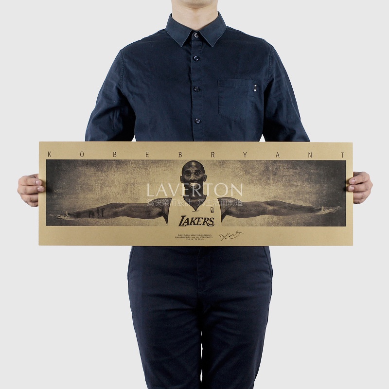 โปสเตอร์ Kobe'S Wide Version / Nba Star 72.5X24 ซม. สําหรับตกแต่งบ้าน