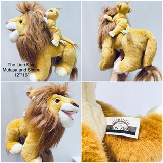ตุ๊กตา เดอะไลออนคิง The Lion King Mufasa and Simba ขนาด12”*16” งานใหม่ สวยกริบ ตาสวย เอ็นยังติดกับซิมบ้า ลิขสิทธิ์แท้