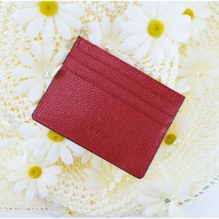 Vavia Card Holder หนังวัวแท้ สีแดง (Red) มีช่องใส่บัตร 7 ช่อง