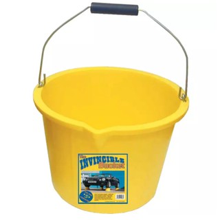 Yellow Bucket Builders Heavy Duty 3 Gallon Large Strong Plastic Pail