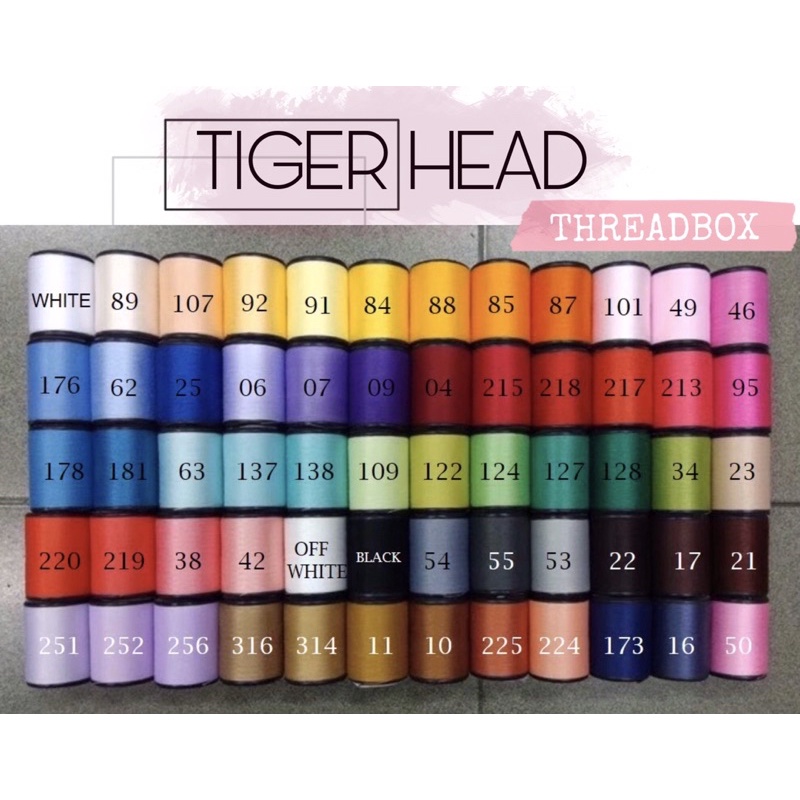 [ ด้ายเย็บผ้า ตราเสือ เหนียว สีสวย มีชาร์ทสีให้เลือก ] wop ด้าย ด้ายหลอดเล็ก ดัายเย็บ ด้ายเนา ด้ายเย็บผ้าหลากสี ราคาถูก