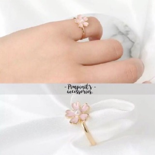 📬 พร้อมส่ง : 💍🌸 แหวนดอกซากุระปรับขนาดได้ | Cherry Blossom Resizable Ring.