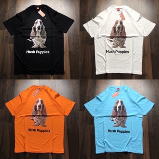 เสื้อยืด พิมพ์ลายลูกสุนัข HUSH PUPPIES แบบดั้งเดิม สําหรับผู้ชาย