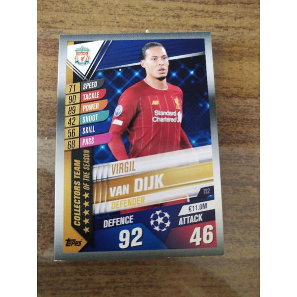 การ์ดฟุตบอล match attax van dijk