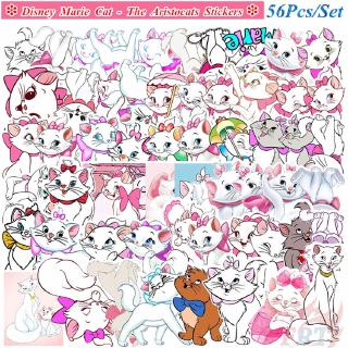 ❉ Disney Marie Cat - Series 01 The Aristocats สติ๊กเกอร์ ❉ 56Pcs/Set Cartoon DIY Fashion Luggage Laptop Skateboard Doodle สติ๊กเกอร์