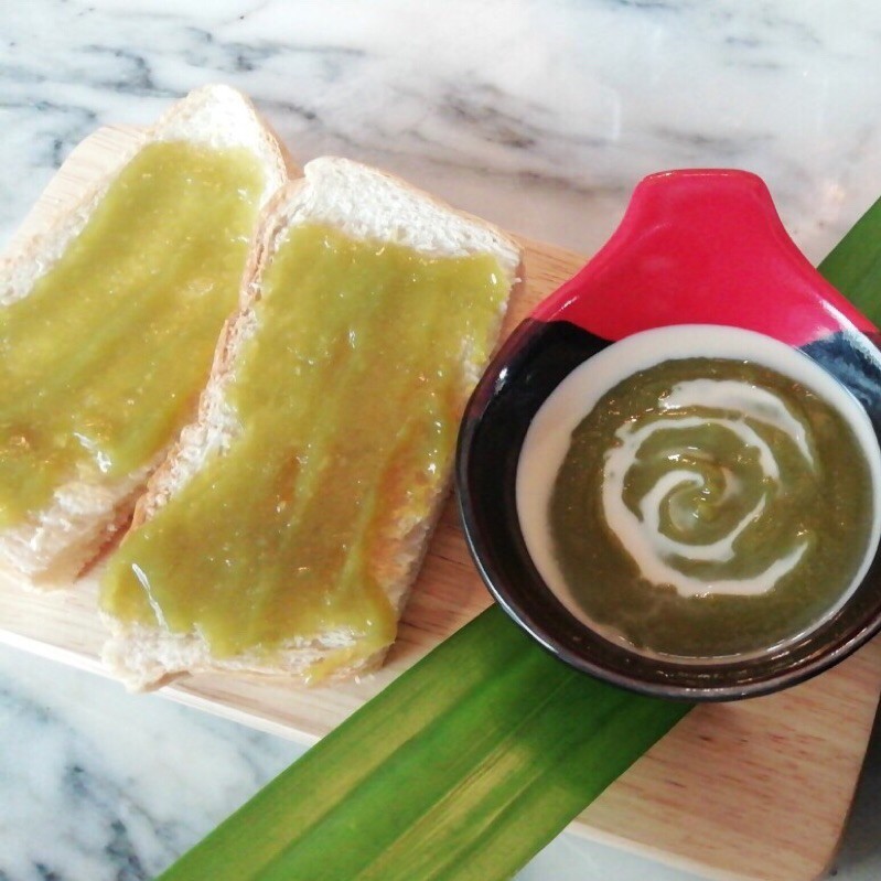 สังขยาใบเตย 1 kg. ไร้แป้ง ถุงฝาเกลียว Pandan Leave Kaya รูปที่ 3