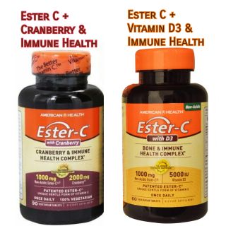 Ester C วิตามินซี+ วิตามินดี3 vitaminC vitamin D /Cranberry &amp; Immune Health แก้หวัด บำรุงผิว ลดภูมิแพ้ บำรุงกระดูกและข้อ