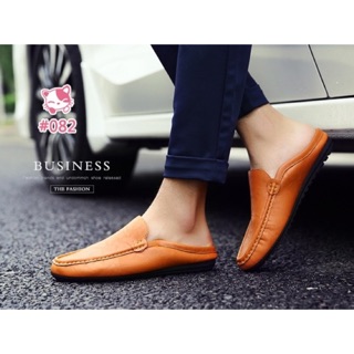 รองเท้าผู้ชายพร้อมส่ง  รองเท้าผู้ชายแฟชั่น Boat Shoe ทรงเหยียบส้น หนังนิ่มใส่สบายน้ำหนักเบามากค่ะ มี