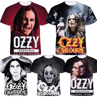 New Fashion Ozzy Osbourne Print T-Shirt Summer Hip Hop Short Sleeve T Shirt Tops