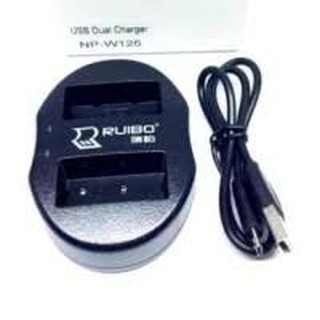 DUAL CHARGER NP-W126 แท่นชาร์จแบตกล้องแบบคู่ ชาร์จทีละ2ก้อน