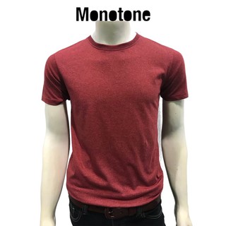 เสื้อยืดแขนสั้น เสื้อยืดผู้ชาย เสื้อยืดสีแดง Monotone T-shirt Short