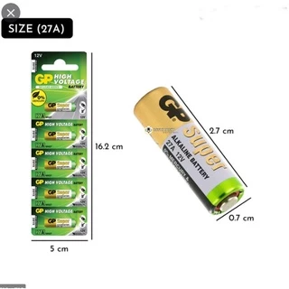 5 ก้อน GP 27A 12V ถ่านรีโมทรถยนต์ กริ่งไร้สาย รีโมทประตูอัตโนมัติ