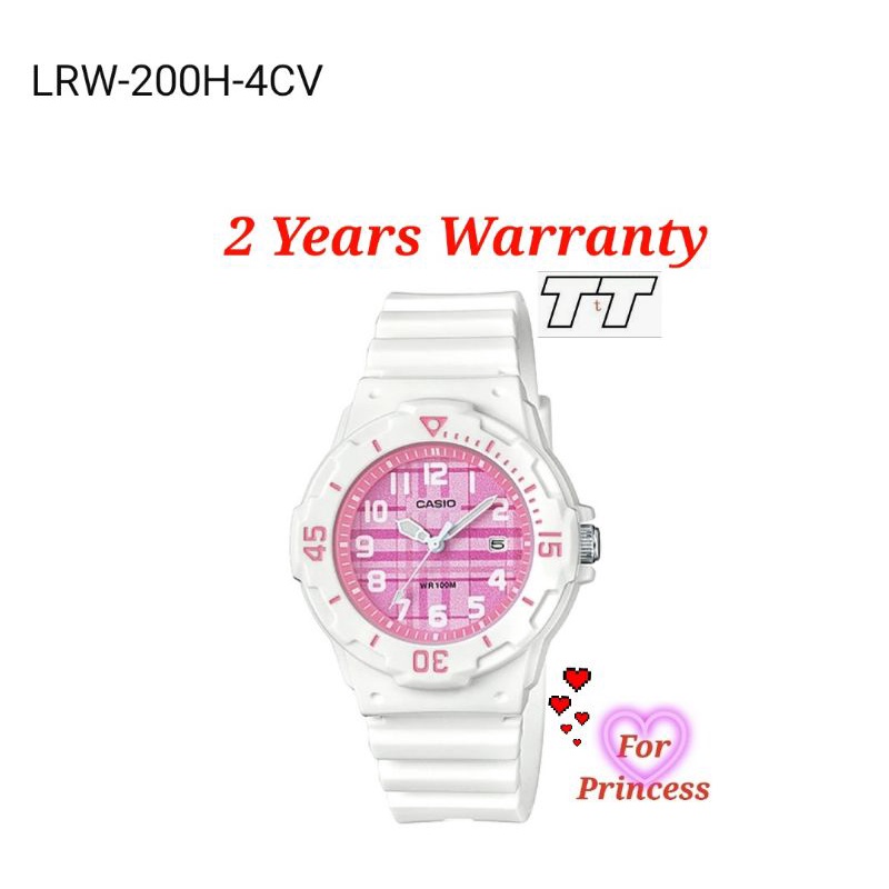 Casio นาฬิกาเด็ก LRW-200H-4C นักเรียนนาฬิกา Analog Sport นาฬิกา Jam budak Casio LRW-200H LRW200H 200