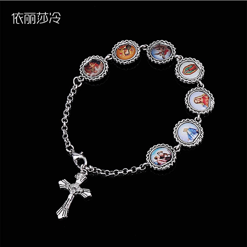 เครื่องประดับ สร้อยข้อมือ จี้ไม้กางเขนพระเยซูบริสุทธิ์ เหมาะกับของขวัญคริสต์มาส สําหรับผู้ชาย และผู้หญิง