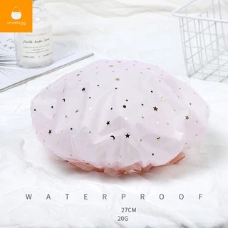 ✨หมวกอาบน้ำ ✨ กันน้ำ เนื้อหนา สำหรับอาบน้ำ ดาว หมวกคลุมผมอาบน้ำ 26cm