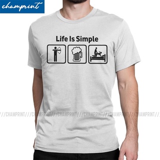 เสื้อยืดแขนสั้น พิมพ์ลาย Archery Life Is Simple Rude สําหรับผู้ชาย