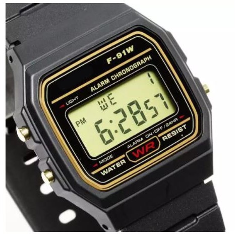 นาฬิกา นาฬิกาข้อมือ สายเรซิน รุ่น F-91W (พร้อมตั้งเวลา)