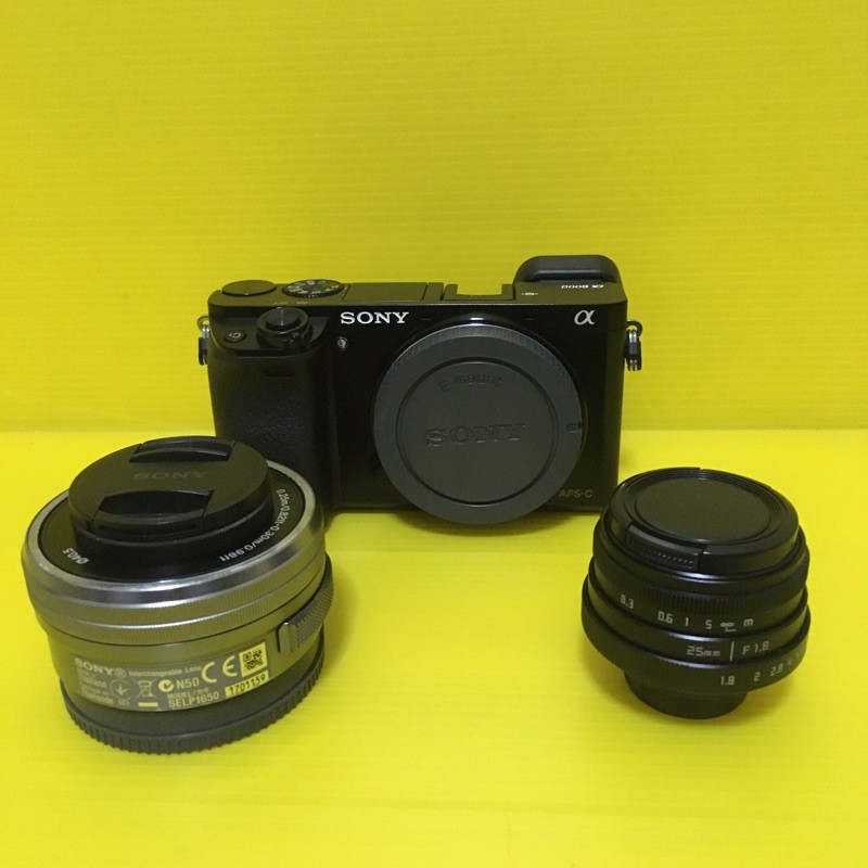 Sony A6000 WiFi พร้อมเลนส์ 2 ตัว 16-50 กับ 25mm f1.8 สภาพดี ฟรีกระเป๋า เมมโมรี ชัตเตอร์น้อย มือสอง ร