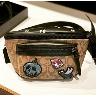 COACH DISNEY X TERRAIN BELT BAG IN SIGNATURE CANVAS WITH SNOW WHITE AND THE SEVEN DWARFS PATCHES (COACH F72952)