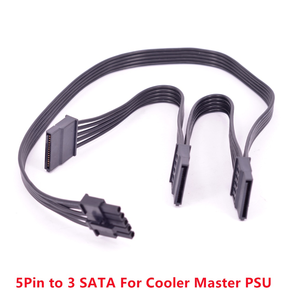 สายไฟ 5Pin ถึง 3 SATA สําหรับ Cooler Master V550 V650 V700 V750 V850 V1000 V1200