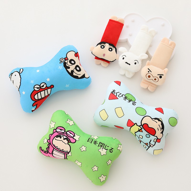 หมอนรองคอในรถ หมอนรองคอหนัง PU สำหรับติดเบาะรถยนต์ Car Seat Neck Pillow