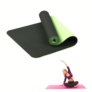 เสื่อโยคะ TPE ECO FRIENDLY TPE YOGA MAT ขนาด 180 x 60 x 0.6 ซม.พร้อมสายรัดเสื่อโยคะ