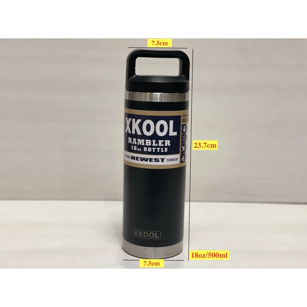 แก้ว กระติกน้ำXkool ขนาด 18ozเก็บอุณหภูมิความเย็น,ร้อนสีพื้น⚡เนื้อแก้วเป็นสแตนเลส304ไม่มีไอน้ำ thumbnail 4