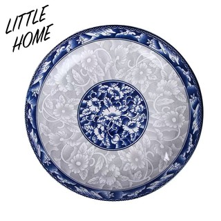 LITTLEHOME จาน ชาม จานชาม จานเซรามิก บัวลึก จานข้าว จานกระเบื้อง ลายสีน้ำเงิน  ชุด 1 ใบ (A)