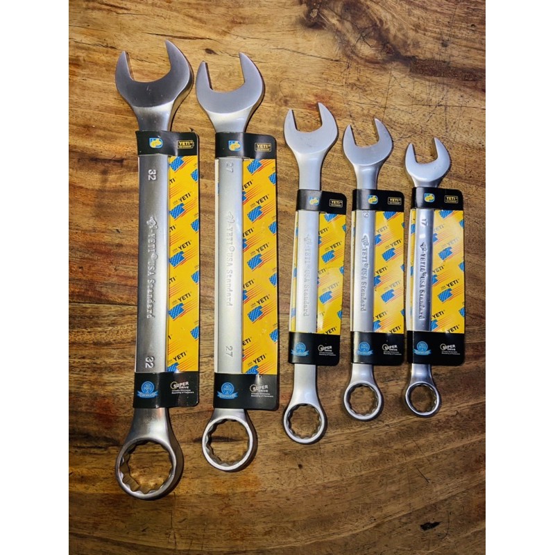 YETI ประแจ​ แหวนข้าง ปาก​ตาย​ข้าง​ USA ขายแยกชิ้น​ เบอร์​ 7mm​ถึง​ 32mm - รูปที่ 2