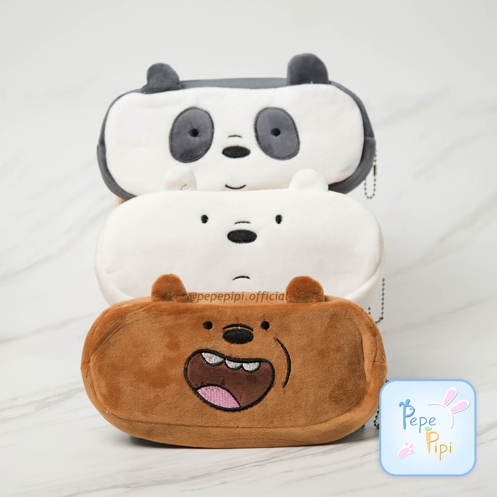 Plushy WBB We Bare Bear Plush Pencil Case กล่องดินสอ กระเป๋าแต่งหน้าเครื่องสําอาง